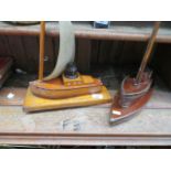 Wooden model boat lamps