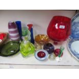 16 pieces of art glass