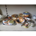 Approx. 15 pieces of Noritake orange and white porcelain