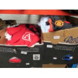 3 boxes of football and other sports shirts