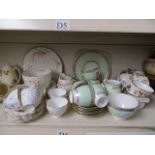 Green Grafton china and two other china part teasets