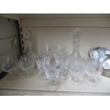 Glasses and two ships decanters