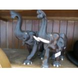 Two carved elephants