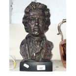 A composite bronze effect bust