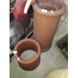 2 chimney pots