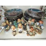 Hummel and Goebel figures and Hummel collectors plates