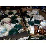 2 boxes of pottery to include Denby etc.