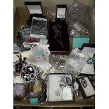 A box of mixed mainly costume jewllery