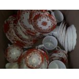 A box of Edwardian china tea ware etc.