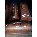 3 sewing machines - 2 hand cranked Singers, one in wooden case; another unbranded hand cranked