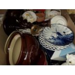 Mixed china, glass etc including Portmeirion and Denby