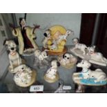 Nine Royal Doulton Disney 101 Dalmation figures