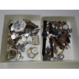 2 trays of collectables to include watches and cufflinks etc.