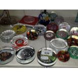 Various glass paperweights