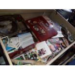 A suitcase containing collectors cards (mainly football)