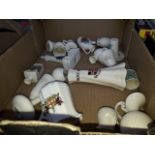 19 items of crested china ware