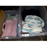 2 boxes of ladies sweaters, knitware etc