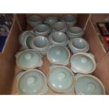 Denby Manor Green 16 lidded soup bowls