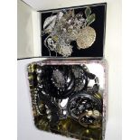 Two boxes of costume jewellery