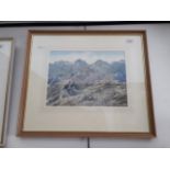 Jill M. Aldersley, " The Cuillin Ridge - Skye", watercolour, 35cm x 26cm, signed lower right,