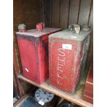 2 petrol jerry cans (not original Shell)