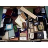 Box of empty jewellery boxes