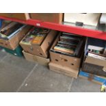 Eight boxes of various books