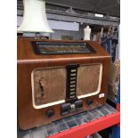 A vintage H.M.V. valve radio
