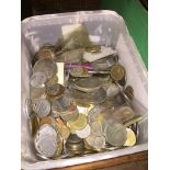 A box of world coins