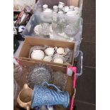 2 sets of Alfred Meakin tableware - approx 40 pieces and appx 21 pieces, and 2 boxes of glassware,