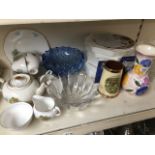 Collectors plates, teaware and glass