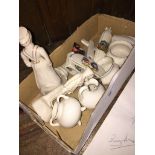 A box of crested ceramics