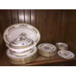 Coalport Ming Rose dinner plates, lidded serving dish etc - approx 27 pieces