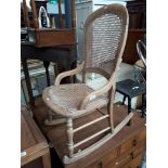 An old bergere rocker