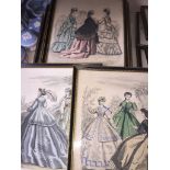 A group of 9 Victorian fashion prints