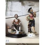 2 Capodimonte fisherman figures