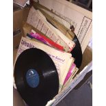 A box of 45s and 78s.