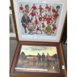 After Peter Deighan, 'Manchester United European Champions 1968', signed Ltd edition print, framed