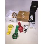 A collection of watches to include Toy watch, Seconda, Tim, Earth wood watches and Amertime etc.