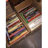 2 boxes containing over 60 books - Railway interest