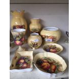 8 items of Aynsley Orchard Gold