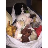 A bag of Beanies and soft toys