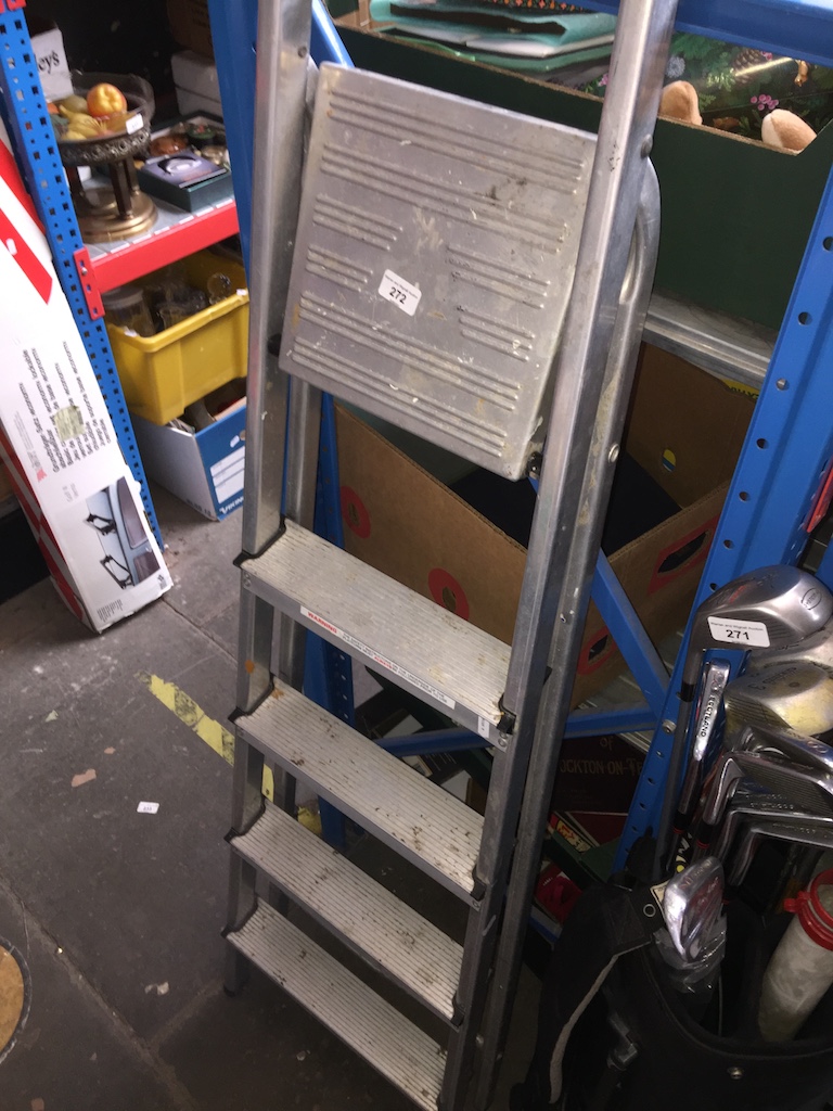 Aluminium stepladder.