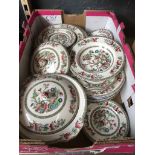 A box of Indian Tree plates and dishes etc