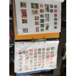 2 albums of world stamps - more than 1600 stamps in total