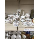 12 items of Wedgwood Kutani Crane