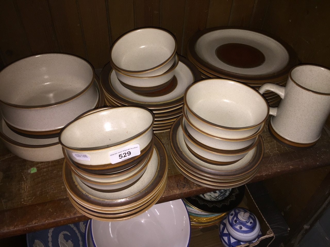 Denby Potters Wheel including bowls, 3 sizes of plate (8 of each) - total appx 35 pieces