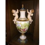 19th Century Moore porcelain vase and cover