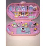Polly Pocket portable house/schoolroom with 6 dolls
