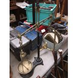 A vintage French weighing scales - missing large tray.